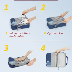 BAGSMART 6 Set Compression Packing Cubes - Thumbnail Image 2