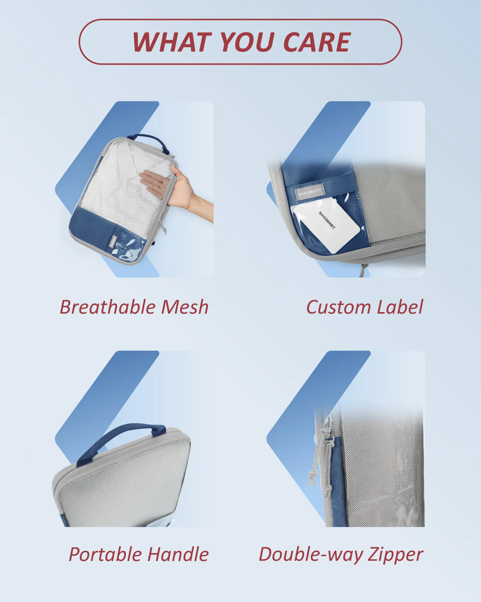 BAGSMART 6 Set Compression Packing Cubes - Image 3