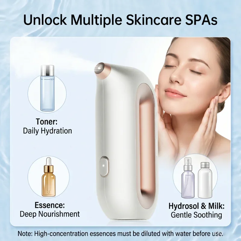 Portable High Pressure Nano Mist Sprayer Home Face Hydration Injector Beauty Tool Handheld - Image 2