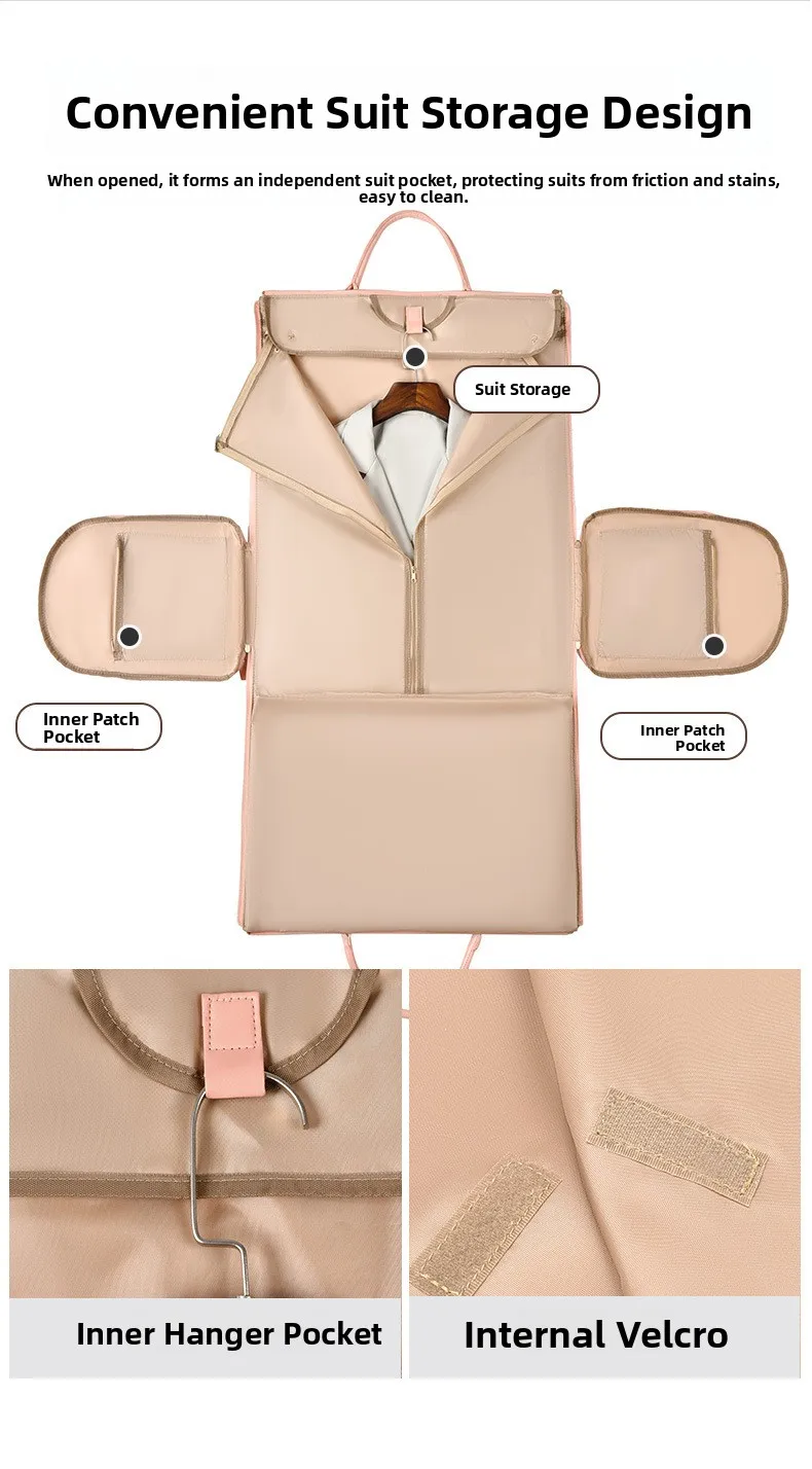 New Large Travel Foldable Ladies Clothing Luggage Bag with Pull Rod Overnight Storage Multi-Functional Suitcase for Men And W... - Image 7