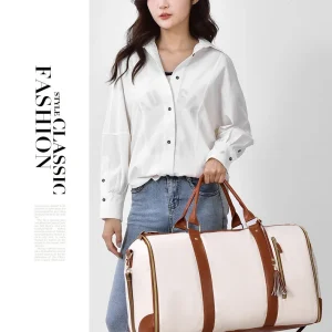 New Large Travel Foldable Ladies Clothing Luggage Bag with Pull Rod Overnight Storage Multi-Functional Suitcase for Men And W... - Thumbnail Image 4