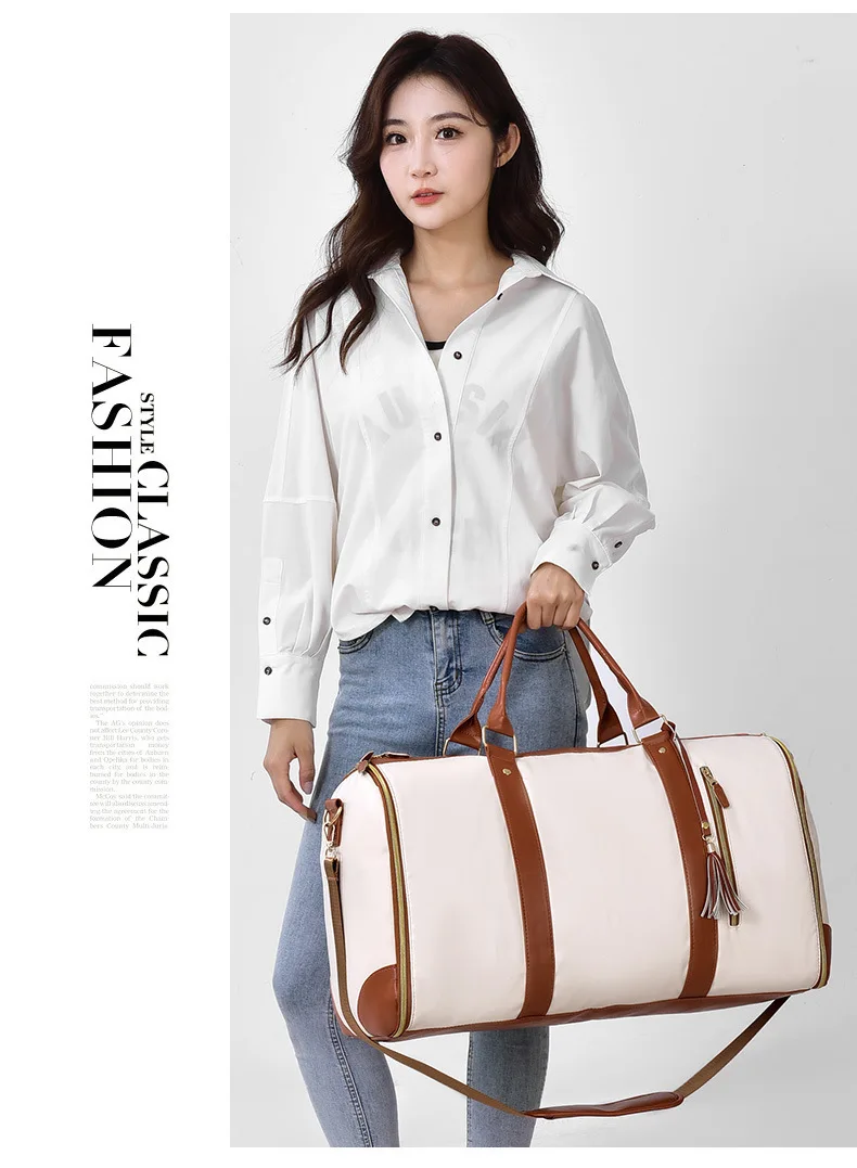 New Large Travel Foldable Ladies Clothing Luggage Bag with Pull Rod Overnight Storage Multi-Functional Suitcase for Men And W... - Image 4
