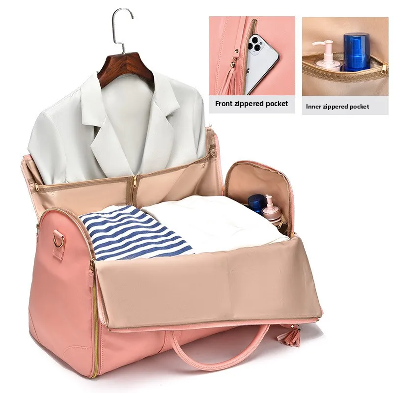 New Large Travel Foldable Ladies Clothing Luggage Bag with Pull Rod Overnight Storage Multi-Functional Suitcase for Men And W... - Image 2