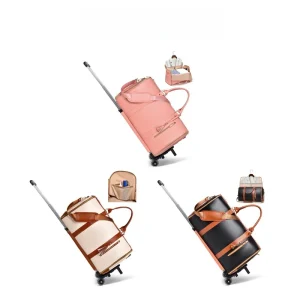 New Large Travel Foldable Ladies Clothing Luggage Bag with Pull Rod Overnight Storage Multi-Functional Suitcase for Men And W... - Thumbnail Image 1