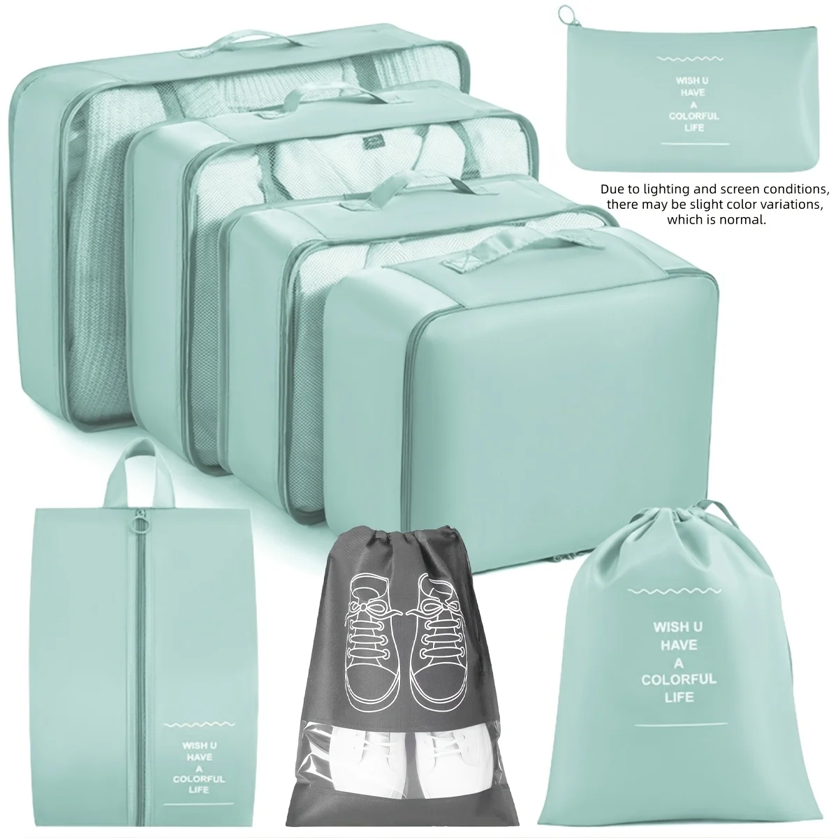 8pcs Set Travel Packing Cubes - Image 5
