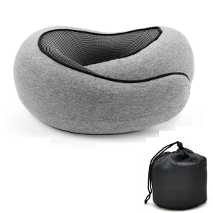 Travel Neck Pillow Memory Foam U-shaped Pillow Snail Style Travel Neck Support Portable Adjustable Soft Noon Break Sleep Pillows - Thumbnail Image 5