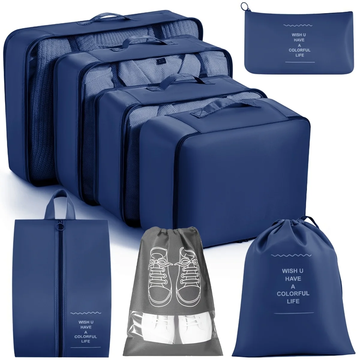 8pcs Set Travel Packing Cubes - Image 4